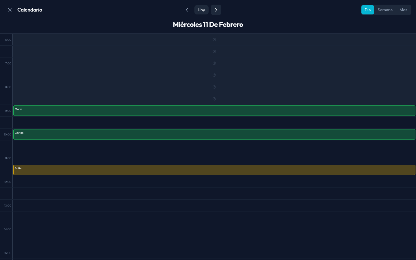 Calendario de citas en Agentes24