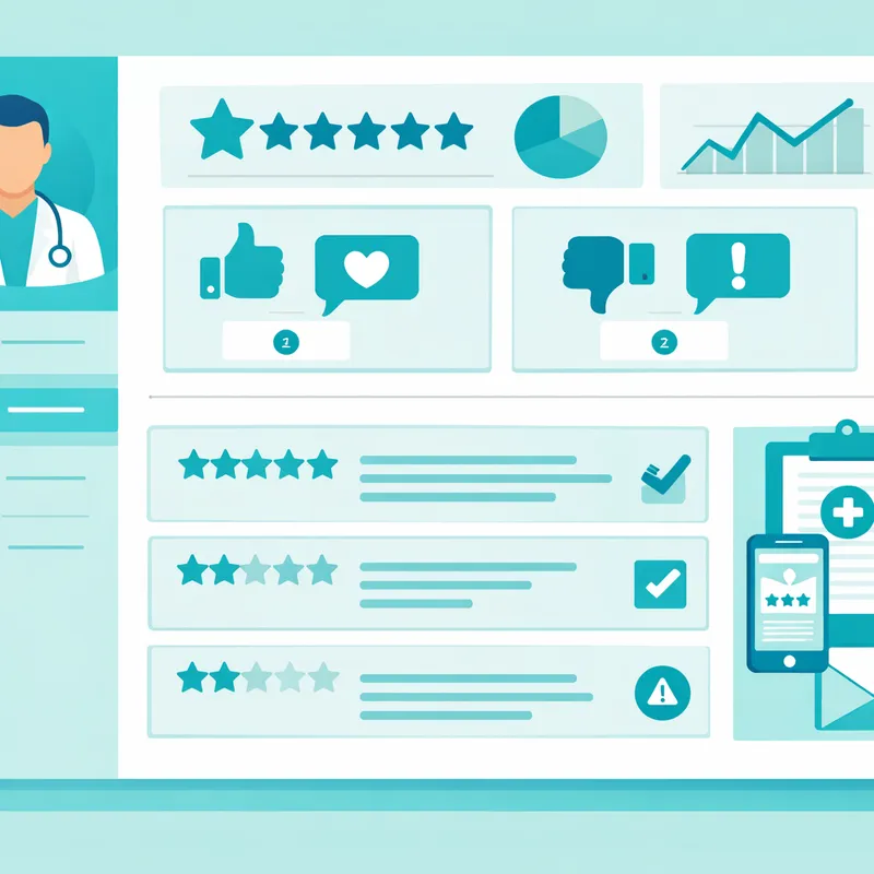 Dashboard de gestión de reseñas y testimonios de pacientes para médicos