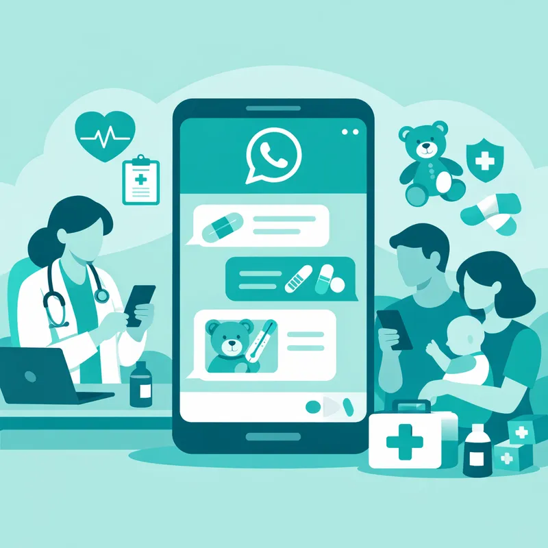 Comunicación por WhatsApp entre pediatra y padres de familia para seguimiento infantil